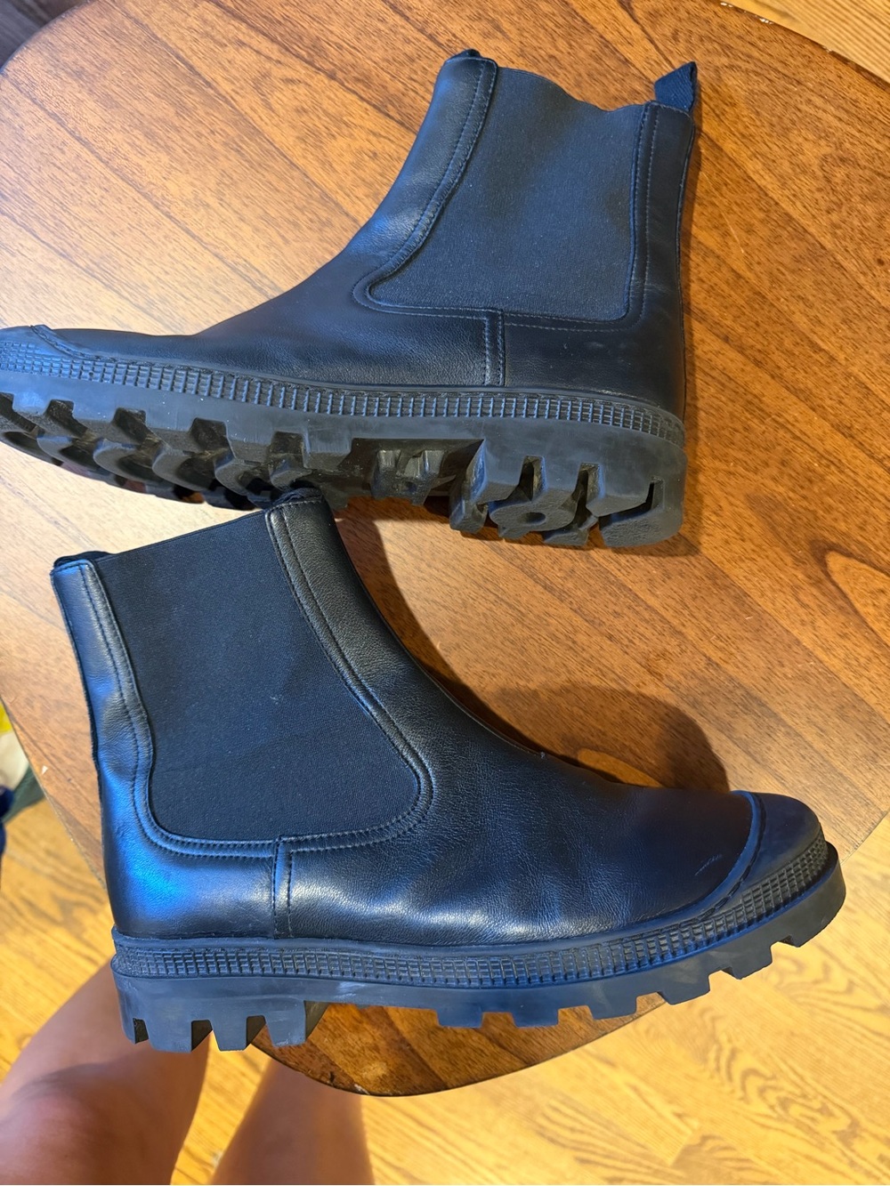 Loewe Black Leather Chelsea Lug Boots - Picture 4 of 7